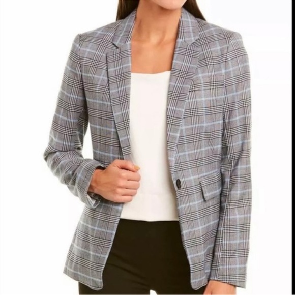 1.State Plaid Blazer Blue/Grey Size 6 - Picture 1 of 9